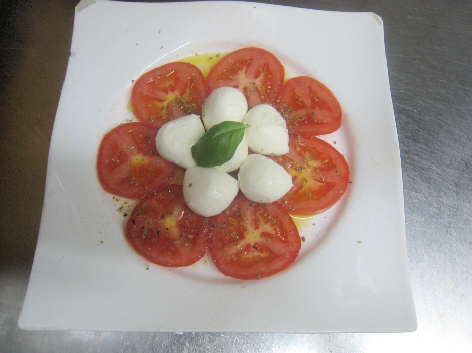 Tomate mit Mozzarella
